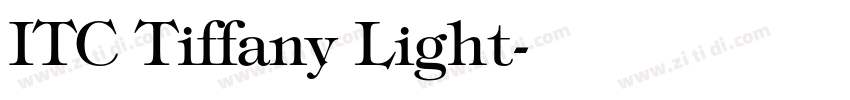 ITC Tiffany Light字体转换